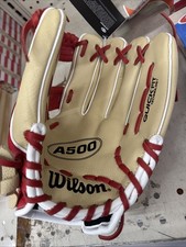 Wilson A500 11" Youth Baseball Glove Tan Red Cream A05RB2311 RHT Right Quickfit