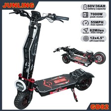 Folding Electric Scooter 7000W Dual Motor 60V NFC APP Control 55MPH 40  Climbing