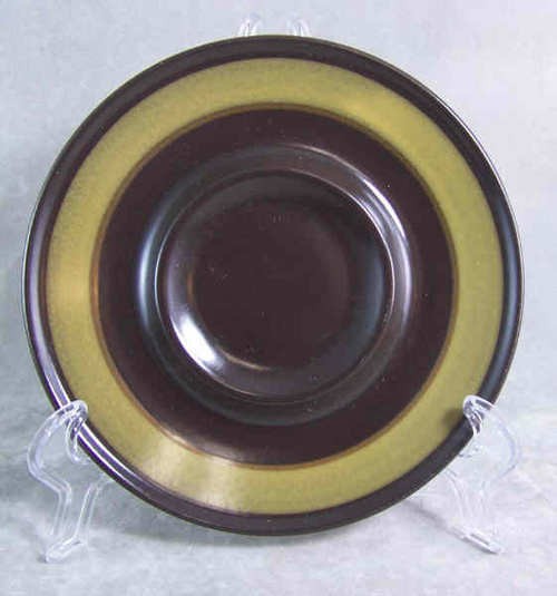 Vintage Mikasa Majorca Verona E2828 Saucers Brown/Mustard Set of 4