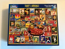 White Mountain Puzzle THAT’S AMORE! Rare 1000 Pieces 2017 COMPLETE/CLEAN