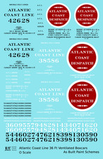 K4 O Scale Decals Atlantic Coast Line Ventilated Watermelon Boxcar As Built