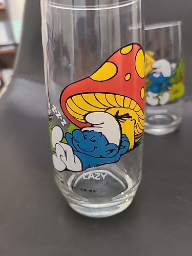 Komplettsatz 8 Schlumpf Sammler Gläser Hardees 1982 - Bild 17 von 20