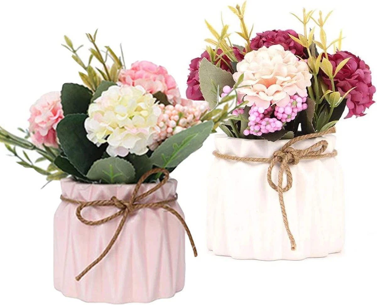 SOYTING Bouquet di Peonie Artificiali in Seta - 4 azzi per Feste di