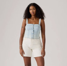 Levi’s Drea Tank Top Womens Size L Ribbed Stretch Sleeveless