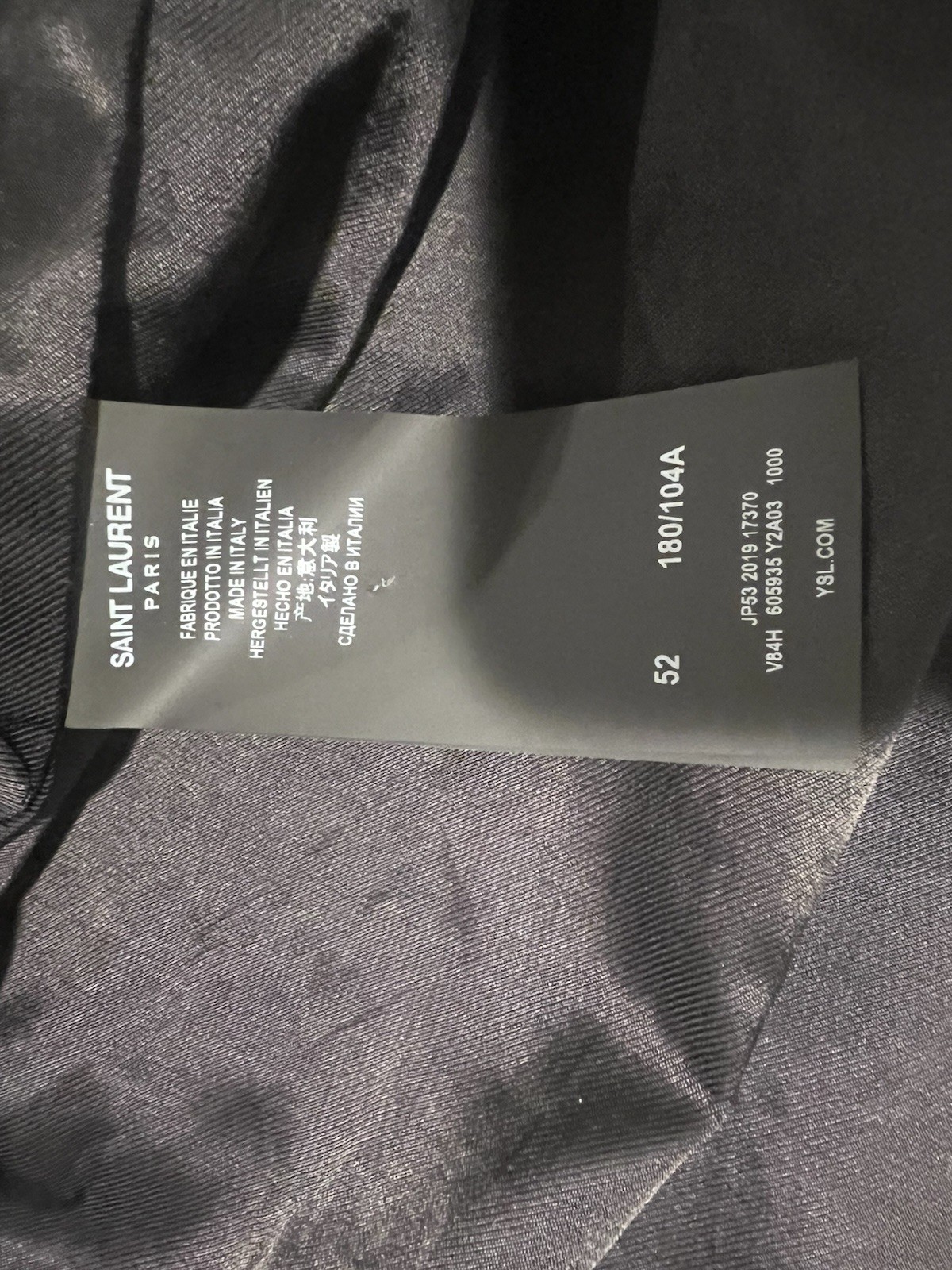 Giacca uomo Saint Laurent Teddy Galaxy. 52 42. 2500€