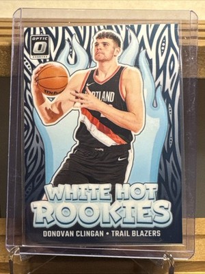 2024-25 Donruss Optics- White Hot Rookies Donovan Clingan #11 Trail Blazers