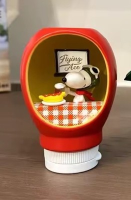 Re-Ment Snoopy Life in a Bottle Ketchup Flying Ace Hot Dog Figure NEW Sealed  