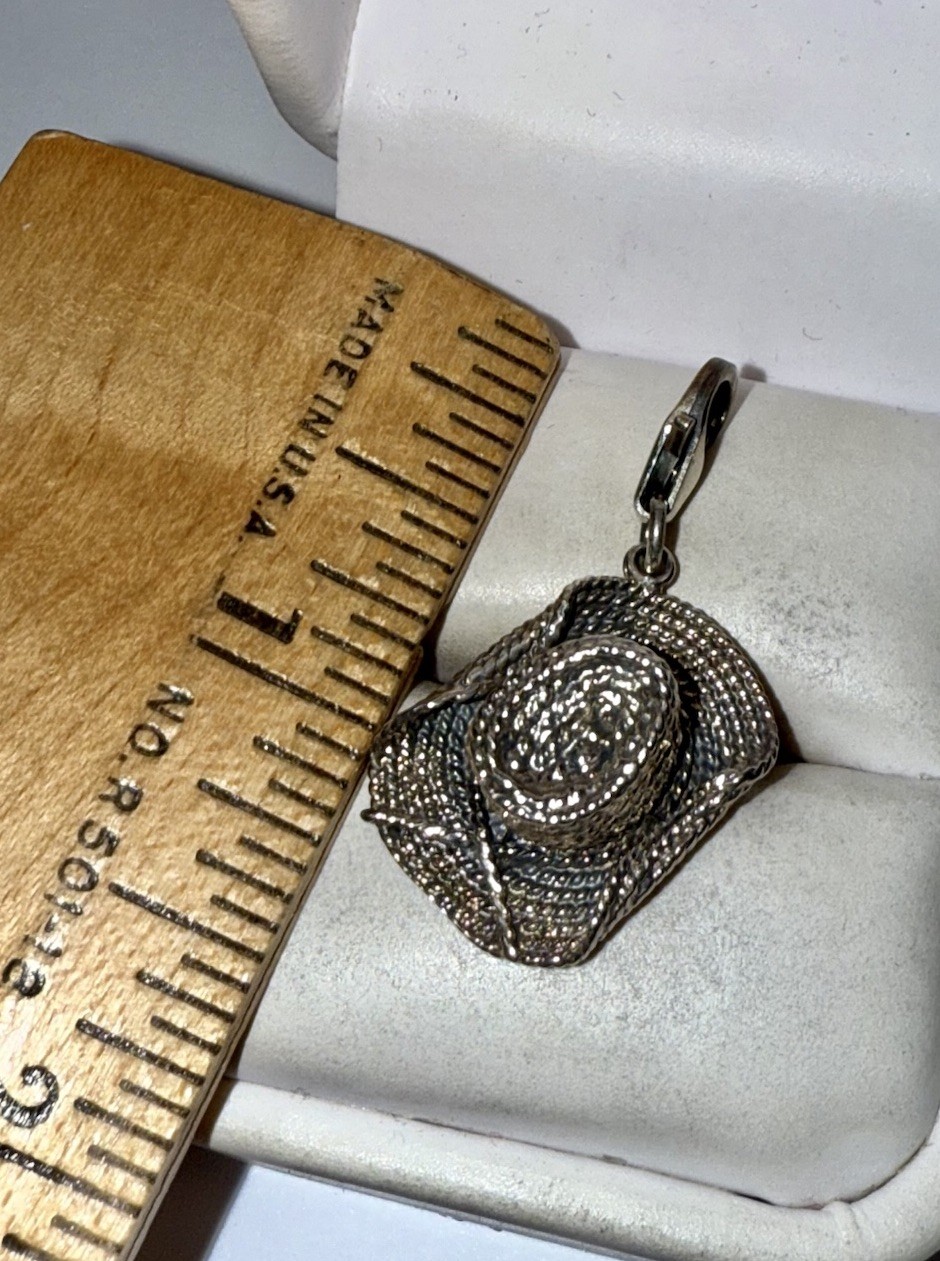 Vintage Solid Sterling Silver Western Cowboy Hat … - image 4