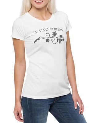 URBAN BACKWOODS In Vino Veritas Damen T-Shirt Alkaios TV Series Quote Zitat Winzer Weinlese
