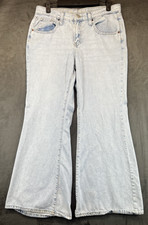 Old Navy Jeans - Girls 12 Plus Blue High Rise Baggy Flare Light Wash 6111