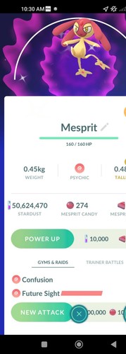Pokemon Mesprit Shiny Go