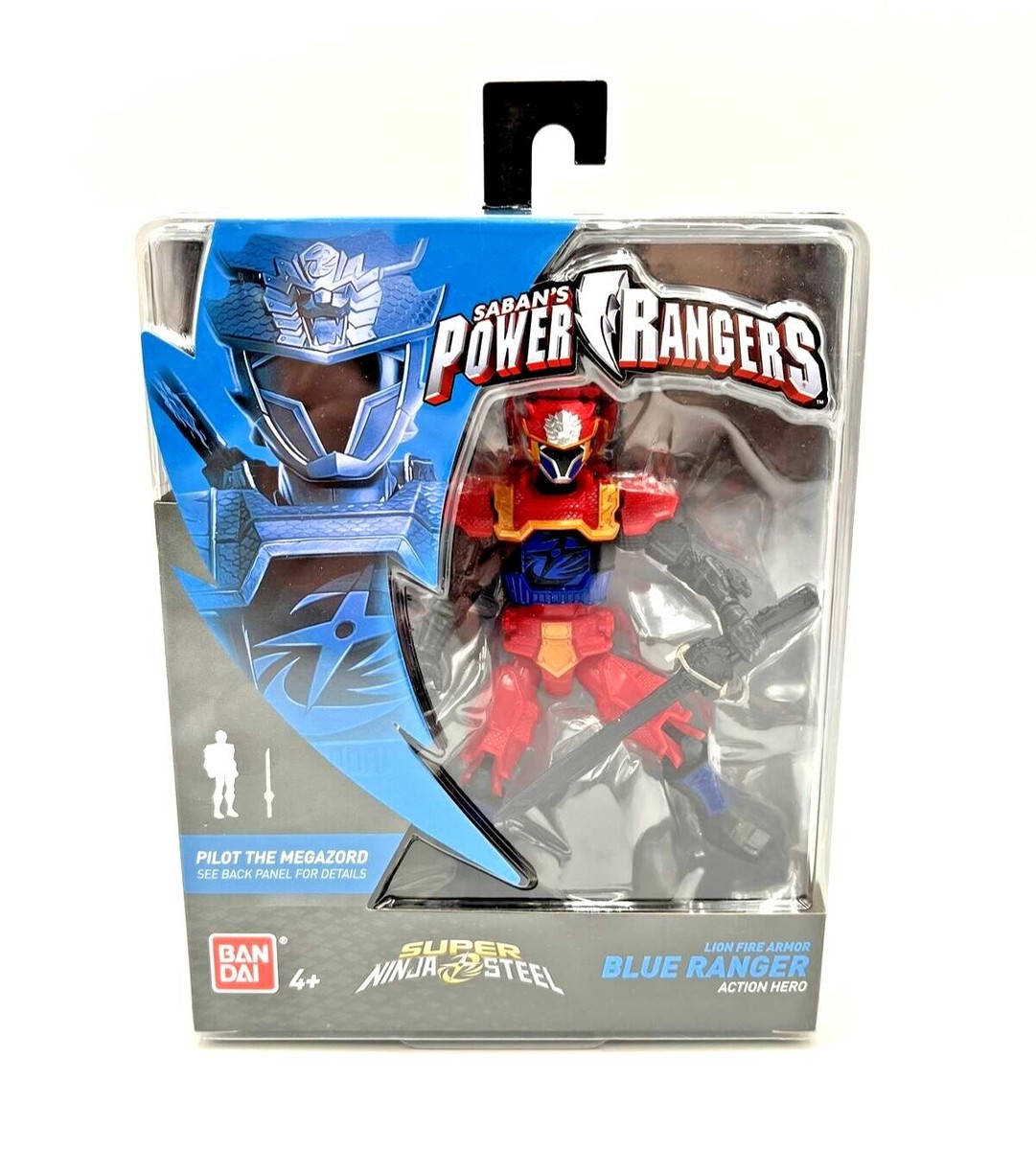 Power Rangers Super Ninja Steel Lion Fire Armor Blue Ranger Figure