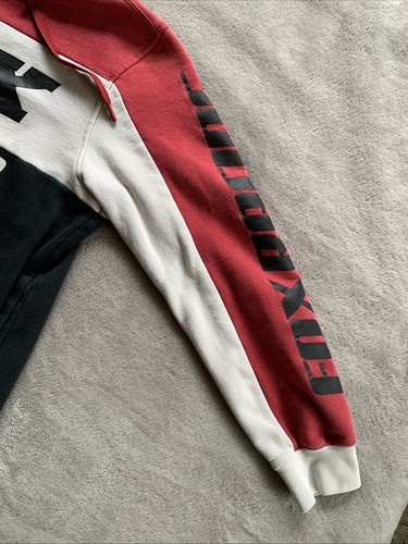 Fox Racing Moto Pullover Hoodie Mens Small Motocross Sweatshirt Y2K Big Logo - Picture 3 of 12