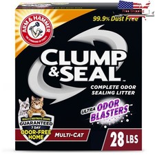 Multi-Cat Clumping Cat Litter 28 lb Odor Sealing Dust Free Scooping Pebbles New
