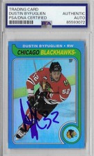 Dustin Byfuglien Signed 2008-09 OPC Retro Rainbow 052/100 PSA/DNA Certified