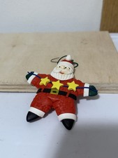 Clay Santa Ornament Vintage