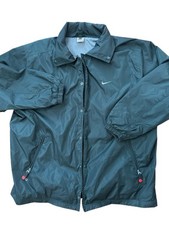 Vintage Nike Olive Green Men’s Size XL Jacket/Lined Coat Swoosh Logo Spell Out