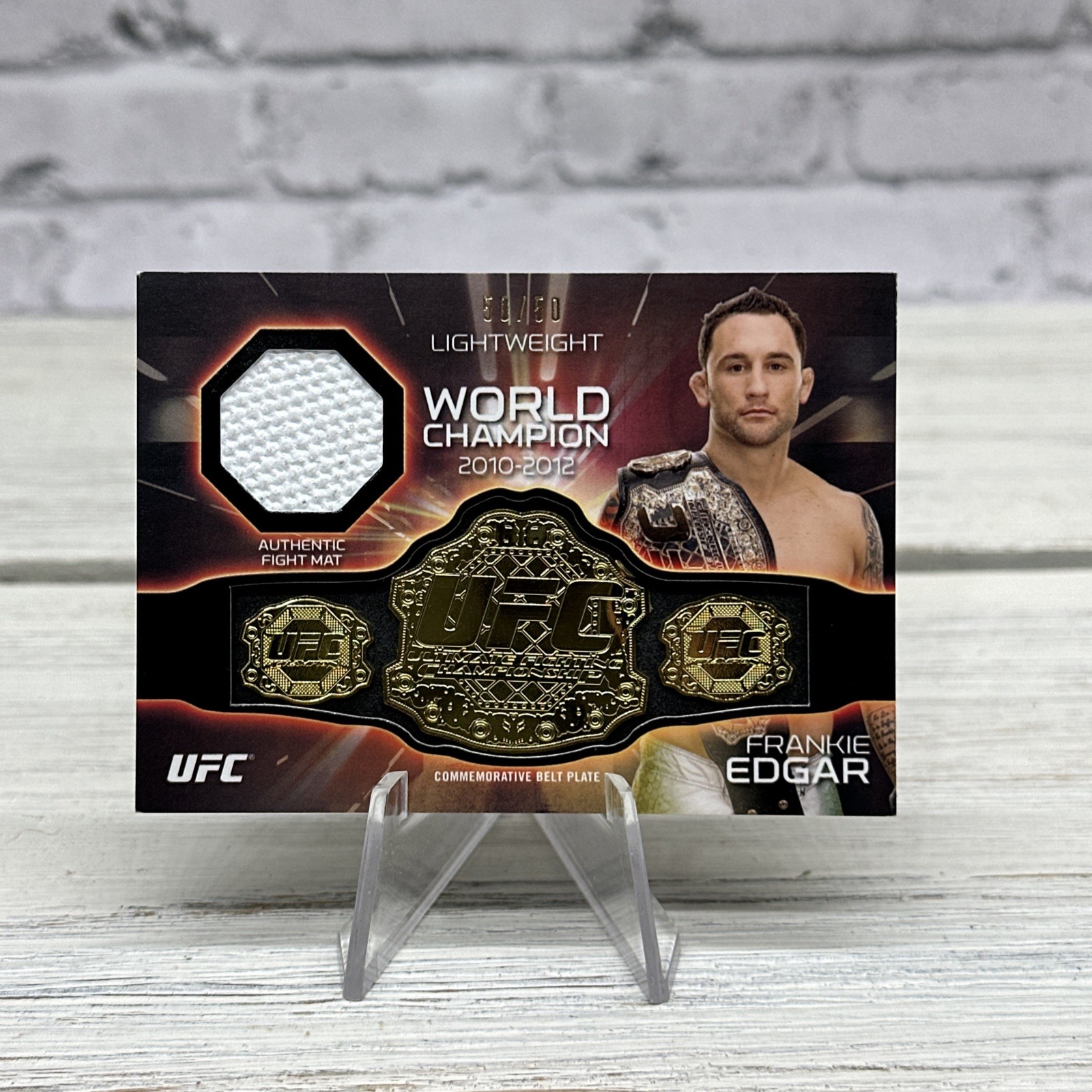 2016 Topps UFC Knockout - Championship Belt Plate Mat Relic Frankie Edgar /50