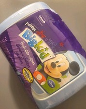 Cottonelle Flushable Wipes Dispenser Hard Container Refillable Tub Mickey Mouse