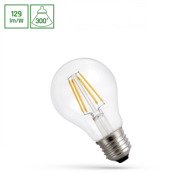 Led E27 A60 Filament Klar 8,5W = 77W 300° Birnenform 1100Lm 230V Warmweiß 3000K-image