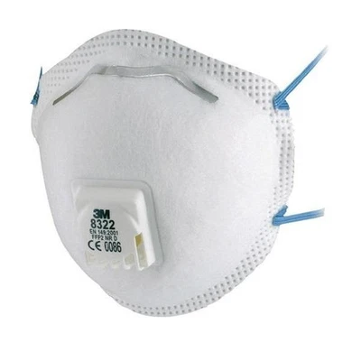 3M DEUTSCHLAND 3M PARTIKELMASKEN 10 Stk. 3m Atemschutzmaske 8322 FFP2/V NR D m.Ausatemventil 3M Deutschland 3m