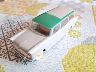 Rare Simca Marly 1/32 MINIALUXE 1 ère VERSION CHÂSSIS MÉTAL (VERT/GRIS) BOÎTE