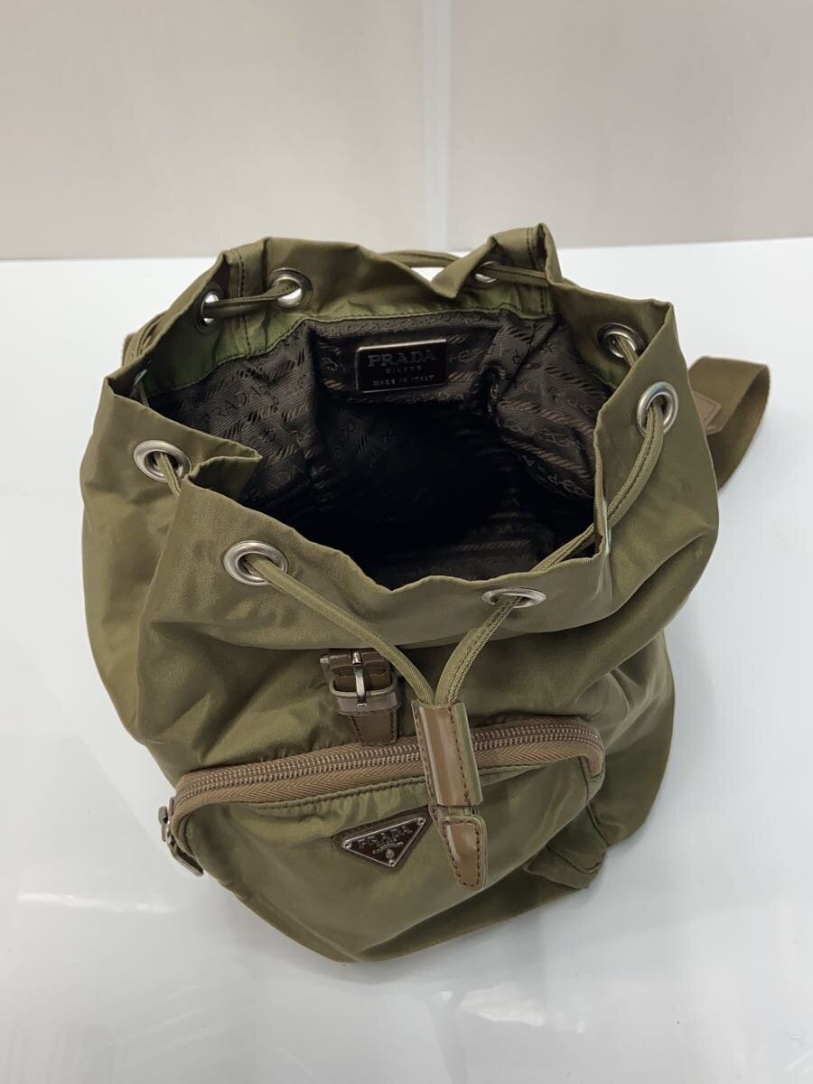 PRADA Backpack Nylon KHK Solid - image 6