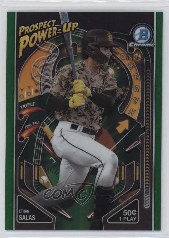 2024 Bowman Prospect Power-Up Green Refractor 61/99 Ethan Salas #PP-11 v9t