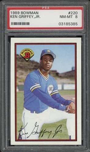 1989 Bowman Ken Griffey Jr. Rookie RC #220 PSA 8 NM-MT HOF Seattle Mariners