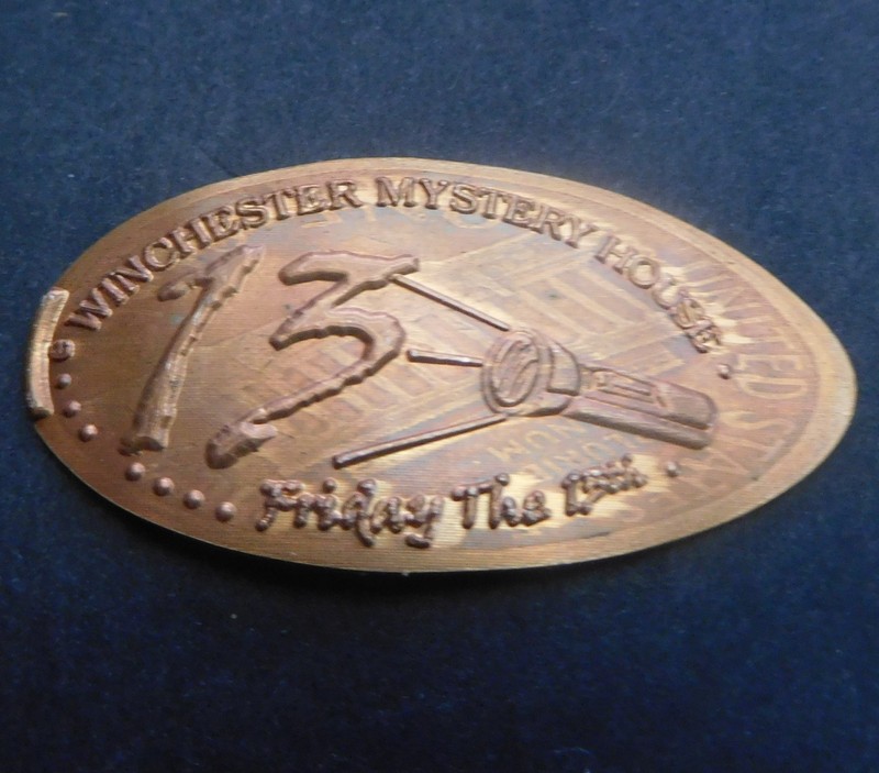 Winchester Mystery House Friday The 13th Retired Copper Elongated Penny
