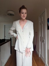 90s Claude Montana Striped Lightweight Blazer