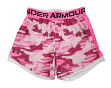 New Under Armour Girls' Printed Play Up 5" Shorts Camo Camouflage Youth Large
