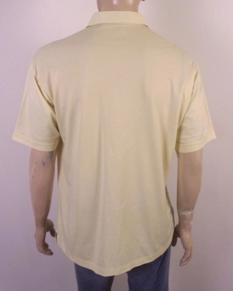 vintage 80s Countess Mara Pale Yellow Polo Shirt Pocket CM Crown Logo SZ XL - Image 4 of 4