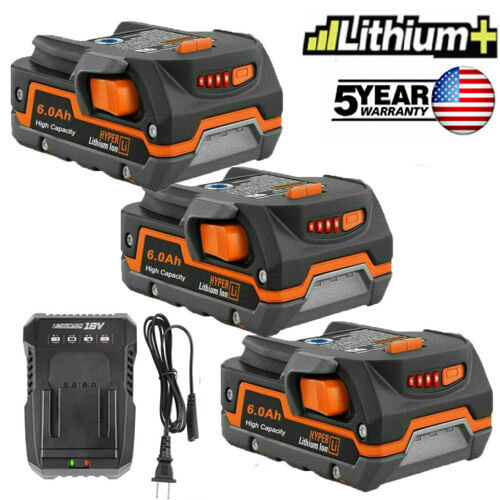 18V For Ridgid R840087 6.0Ah Lithium 