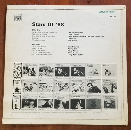 Stars of 68 Vinyl Lp The Kinks , The Foundations , Long John Baldry , Import - Picture 7 of 7