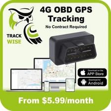 Track Wise 4G LTE OBD2 GPS Truck & Car Tracker – 10s Updates, Geo-Fence Alerts