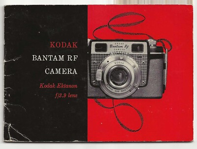 Original Kodak Bantam RF Camera Instruction Manual Booklet Guide w/ pocket card