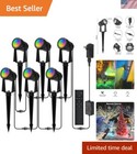 RGBW Color Changing Outdoor Landscape Lighting, 6 Pack Low Voltage LED Outdoo...