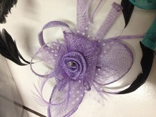 Bulk Sale Wedding Carnival Races Fascinator Pin Brooch Blue Pink Purple 4xPCS