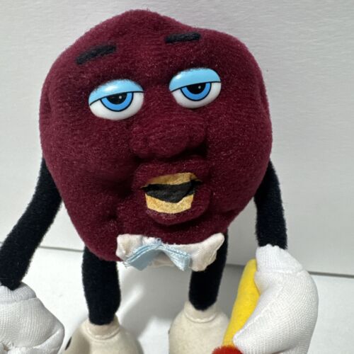 Applause California Raisins Microphone Singer Raisin Bendable Plush Toy 1988 A - Picture 2 of 5