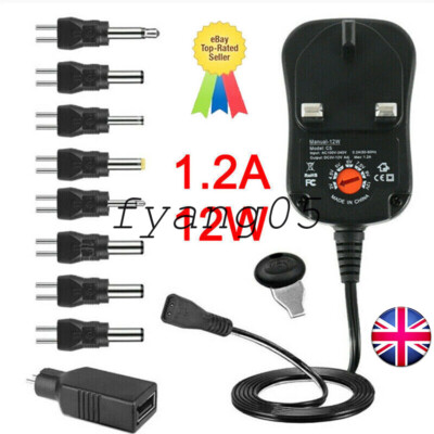 Universal AC/DC Power Adapter Plug Charger Adapter 3v 4.5v 6v 7.5v 9v ...