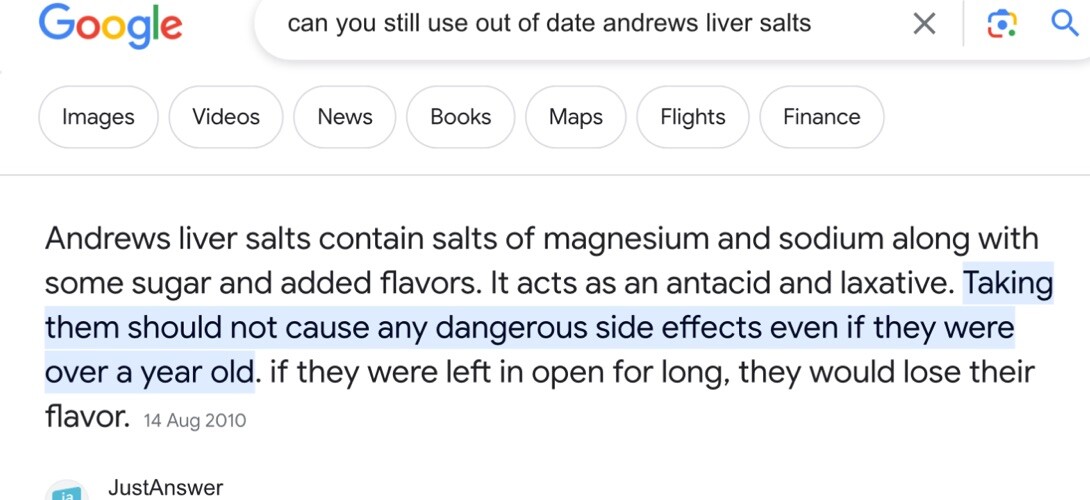 2 X Andrews Salts Upset stomach ( 150 g Each ) Please See Details (Out