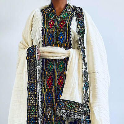 Ethiopian Axum Dress, Habesha Kemis, Traditional Women's Clothes