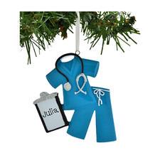 Medical Professional Scrubs Personalized Christmas Ornament/Doctor/Nurse/Tech