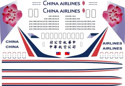 BSmodelle Boeing 747 -200 China Airlines decal 1144