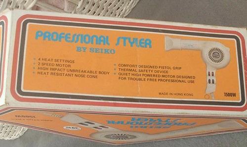 Seiko 1500w Compact Professional Styler Hair Dryer vintage Open Box - Picture 4 of 12