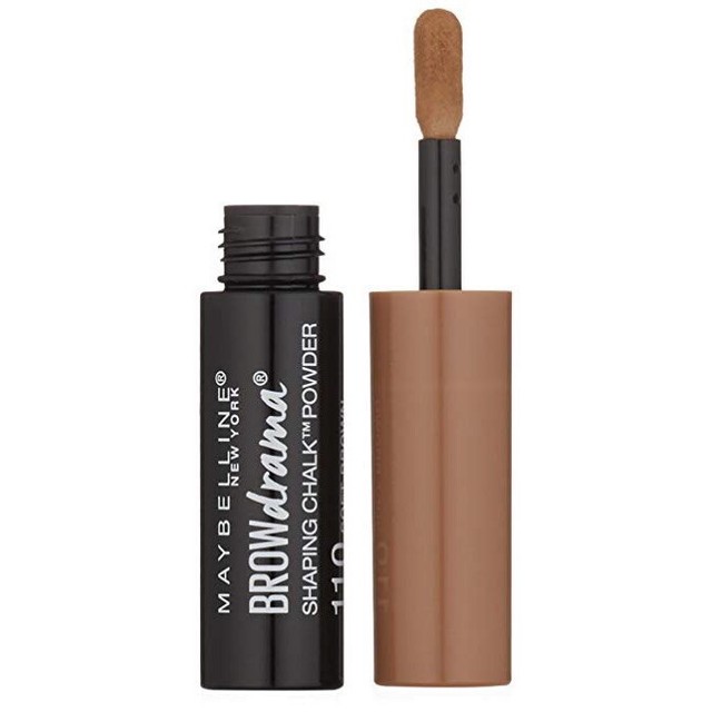 Maybelline Brow Drama Shaping Chalk Eyebrow Powder, Soft Brown 110, 0.