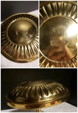 3 Brass Round Towel, Robe, Curtain Holder hook, Tie Back, Mutipurpose,heavy duty