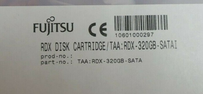 New Fujitsu 320GB SATA RDX Data Disk Cartridge RDX-320GB