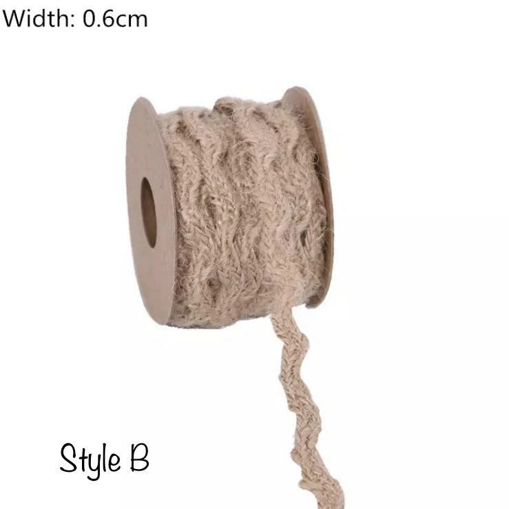 White Burlap Ribbon 5m - Wedding Party Decoration - Hat Making Supply - Image 3 of 4